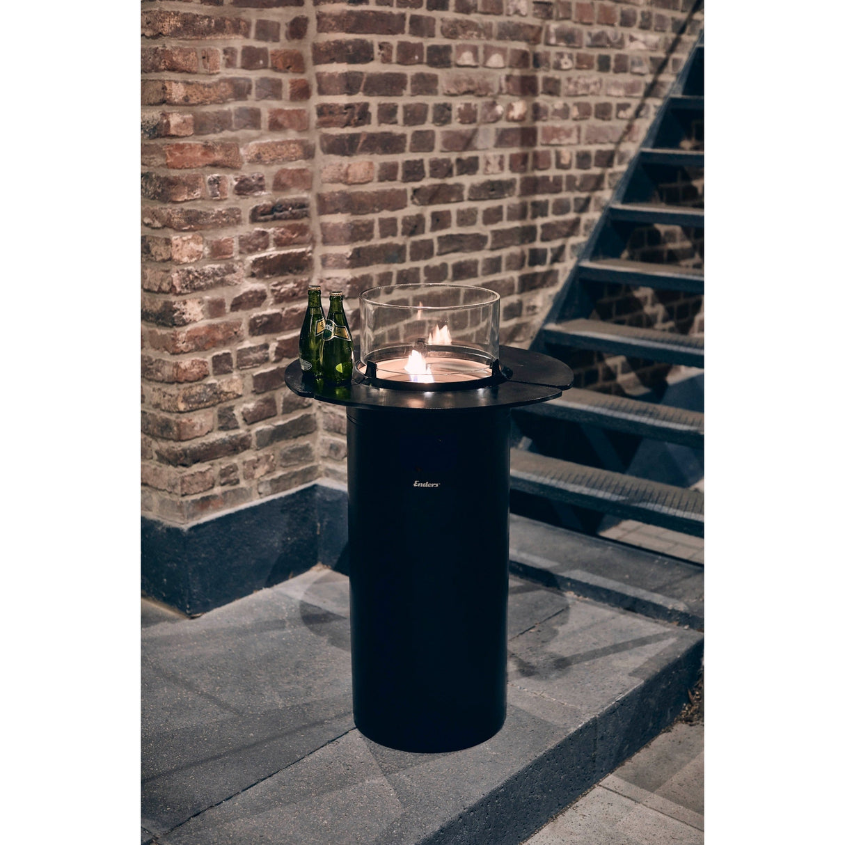 Enders Nova LED Fire Pit Bundle - Black | Medium