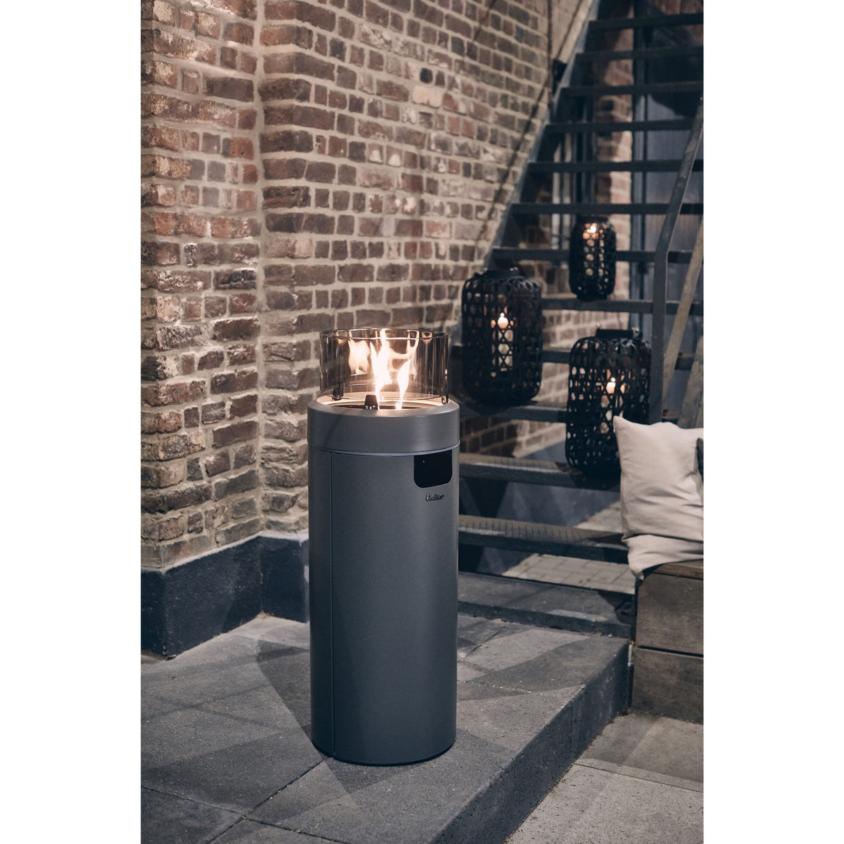 Enders Nova LED Fire Pit Bundle - Grey | Medium