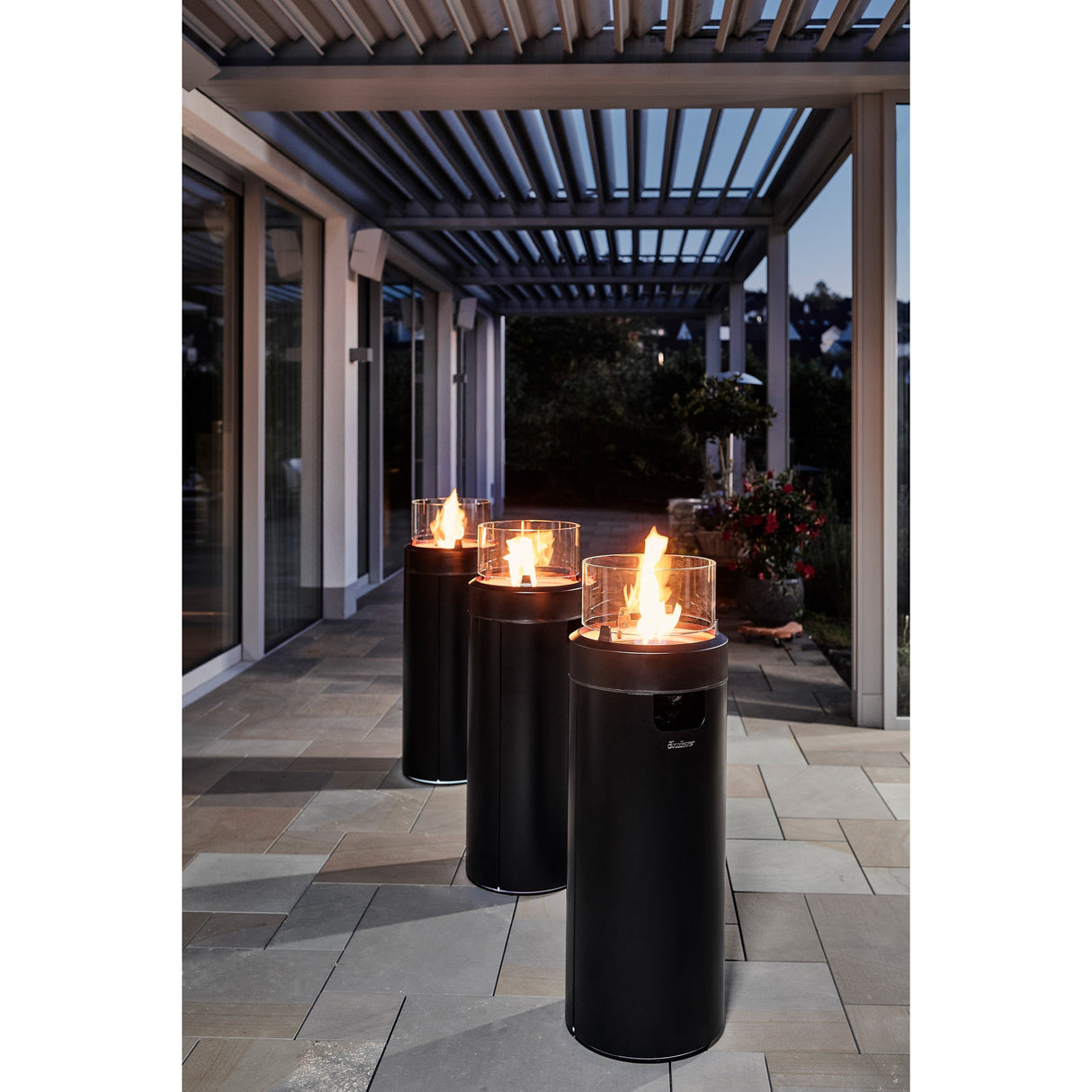 Enders Nova LED Fire Pit Bundle - Black | Large