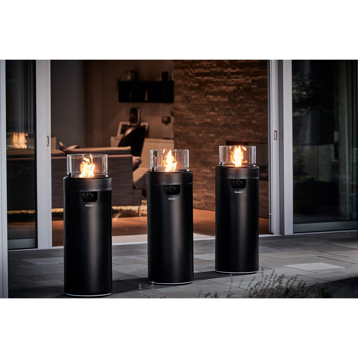 Enders Nova LED Fire Pit Bundle - Black | Large