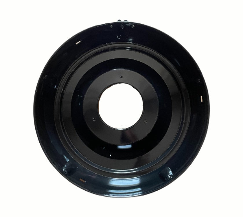 Cadac Carri Chef 40 Fat Pan is a black enamel.