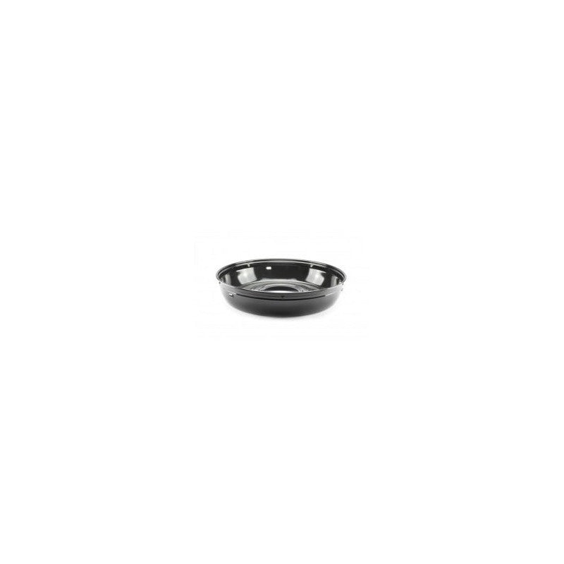 Cadac Grillo Gas Fat Pan is a black enamel.