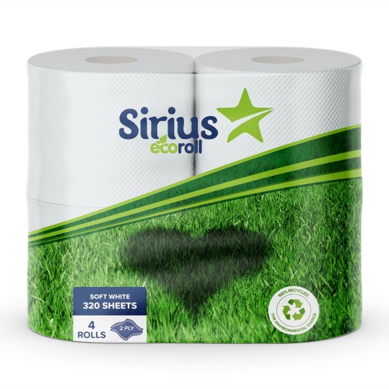 Sirius EcoRoll Quick Dissolve Toilet Paper 4 Pack