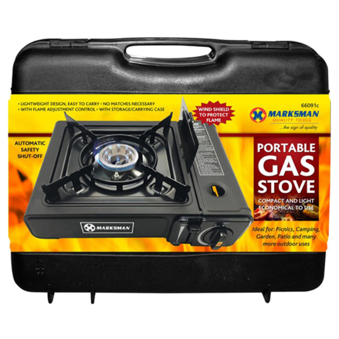 Marksman Portable Camping Stove & 4 Gas Cartridges