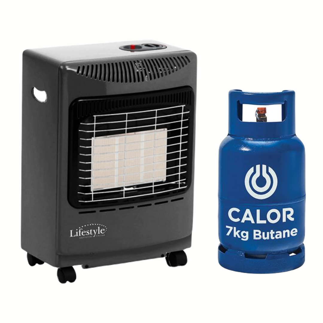 mini grey calor gas heater with 7kg butane
