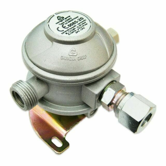 Cavagna Propane Caravan Regulator - Angled 8mm
