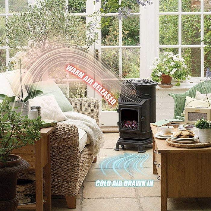 Provence Portable Gas Heater - Gloss Black