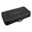 A black Dometic 2 Cook 3 carrying case with white piping and white printed brand logos, shown on a plain white background.
