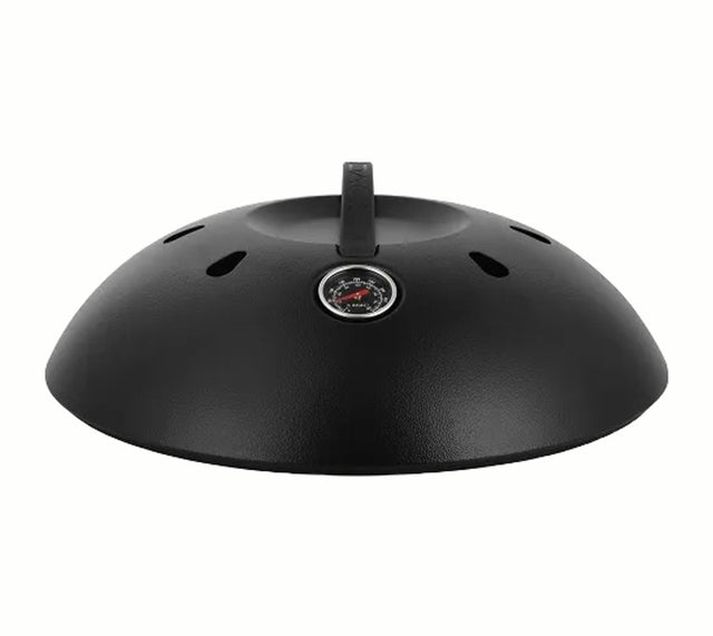 Cadac Carri Chef 40 Dome Lid is black and the material is porcelain-enamelled steel.