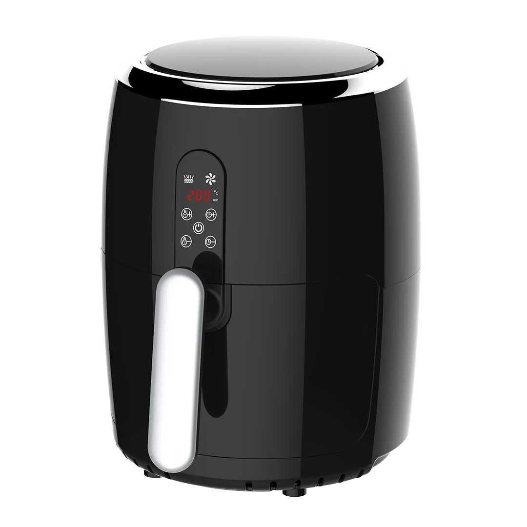 Quest branded black low wattage air fryer, with 2 litre capacity