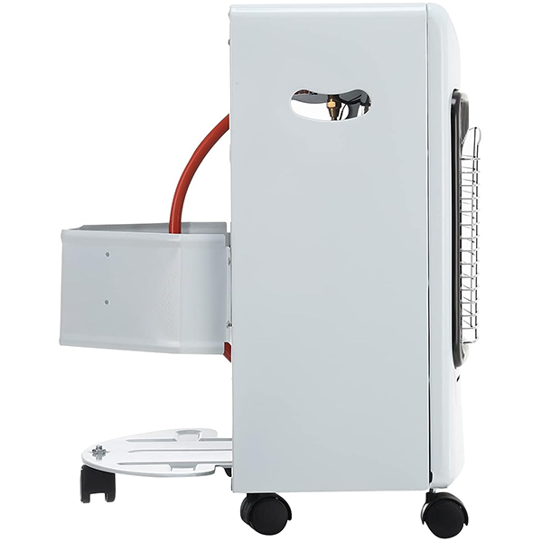 mini heatforce white calor gas heater side
